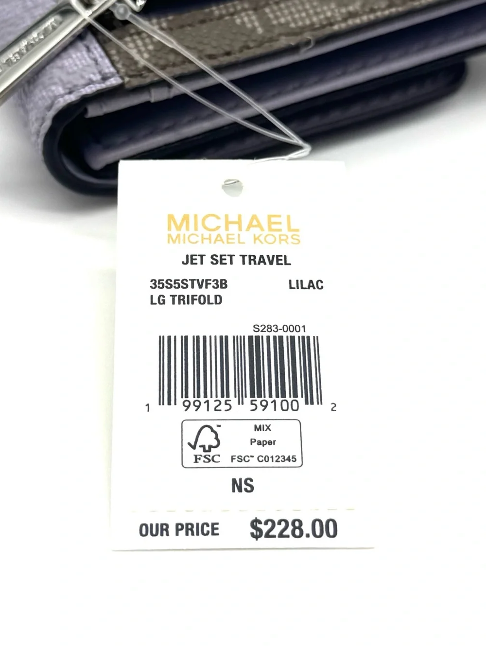 Michael Kors Large Jet Set Travel Trifold Wallet - Lilac